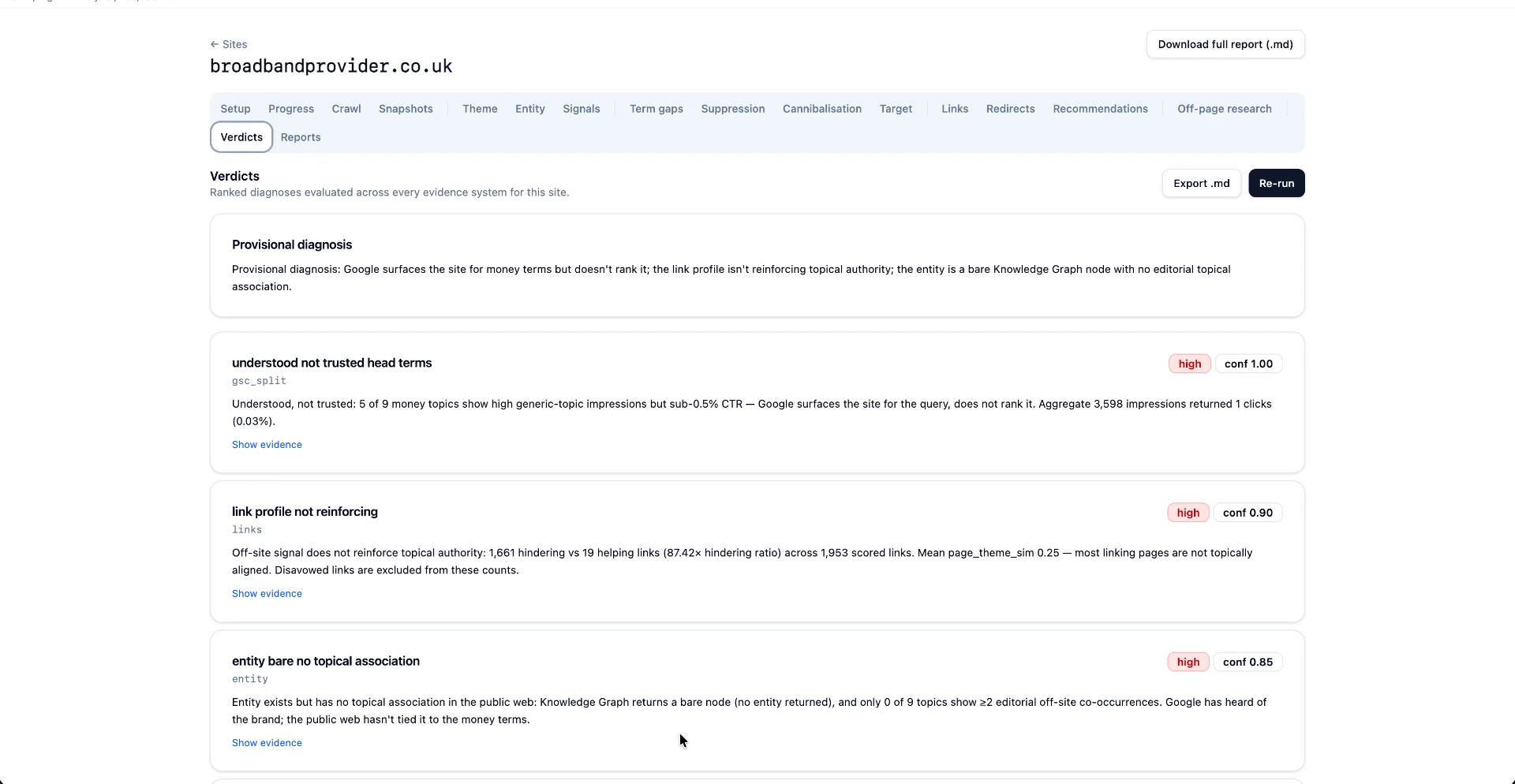 Themelens platform screenshot